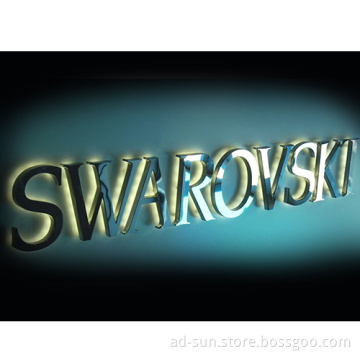 Illuminated Stainless Steel Channel Lettter